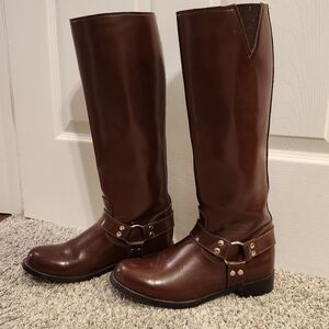 Brown Leather Riding Boots